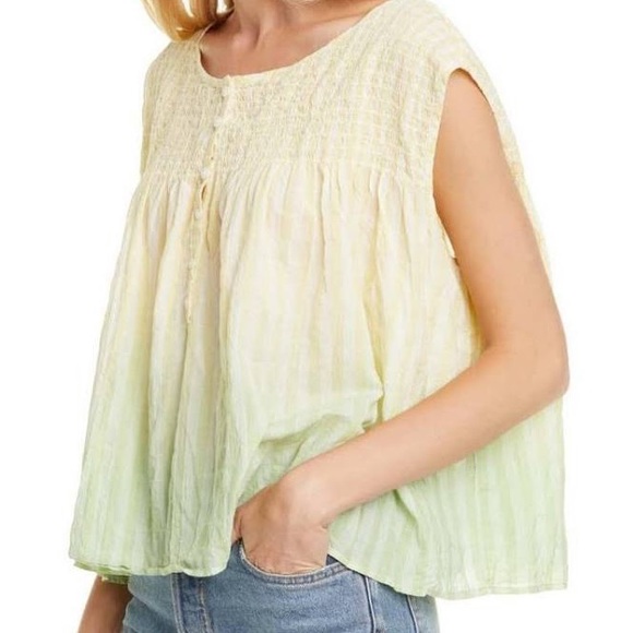 NWT Free People cotton combo blouse, size S - Picture 2 of 8